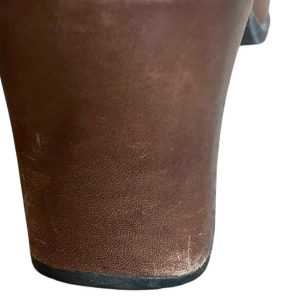 Aerosoles What's What Square Toe Pumps 7-1/2M Brown Leather #337K - Picture 8 of 9